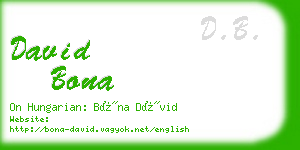 david bona business card